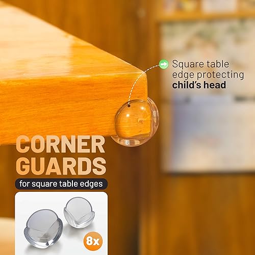 Miniatura 5 de A prueba de bebés juego de 37 cerraduras de gabinete para niños 10 cerraduras magnéticas de gabinete  2 llaves 8 protectores de esquina