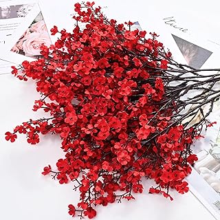 Of baby breathing artificial flowers