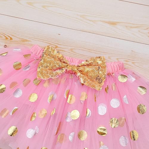 Miniatura 3 de Conjunto de diadema para bebé niña de 1 2 cumpleaños de 3 cumpleaños de lunares falda tutú orejas de ratón para sesión de fotos de Cake Smash