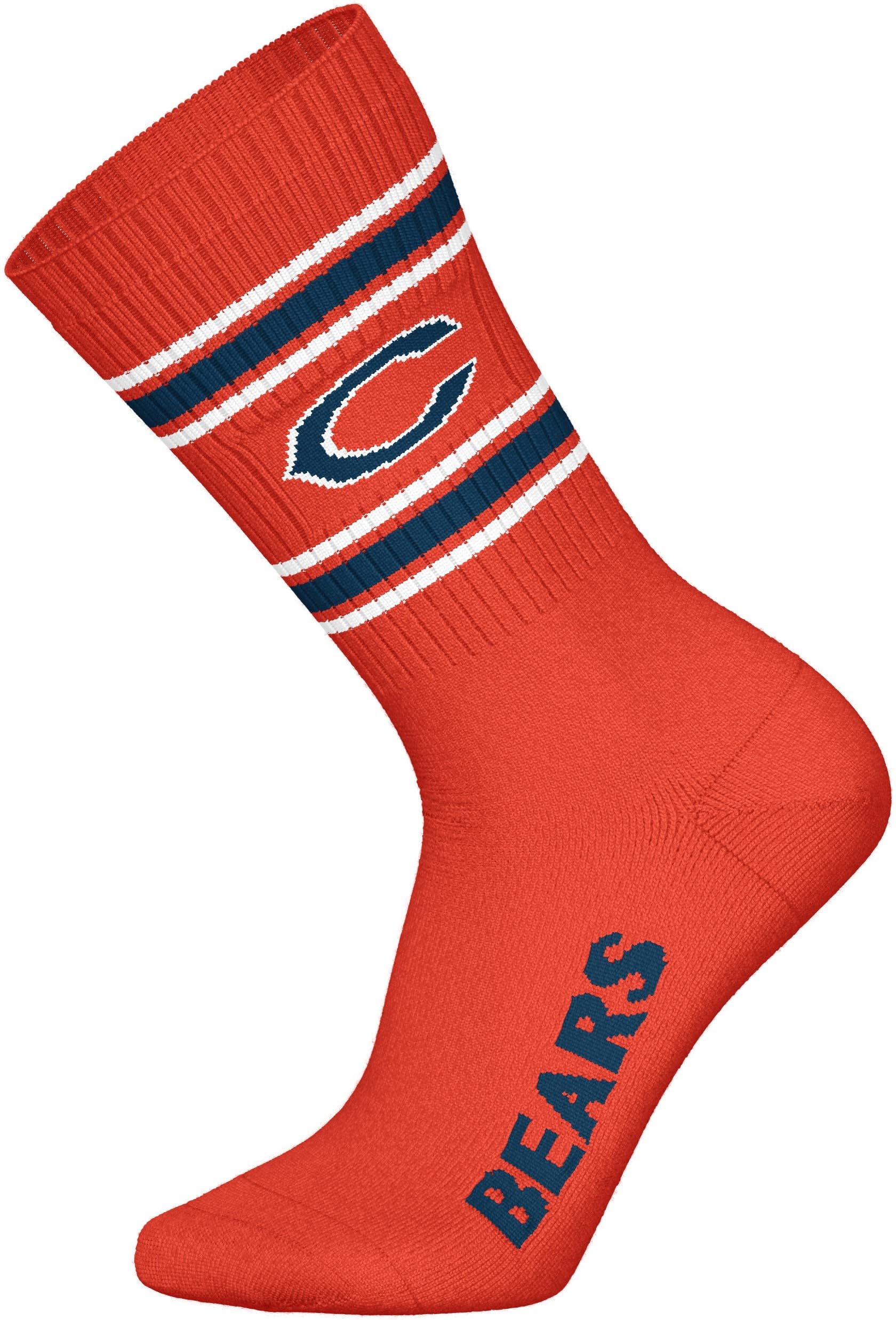 NFL Unisex Chicago Bears Crew Socks Sport Socks (Pack of 3), multicoloured, 6-8 - Image 3
