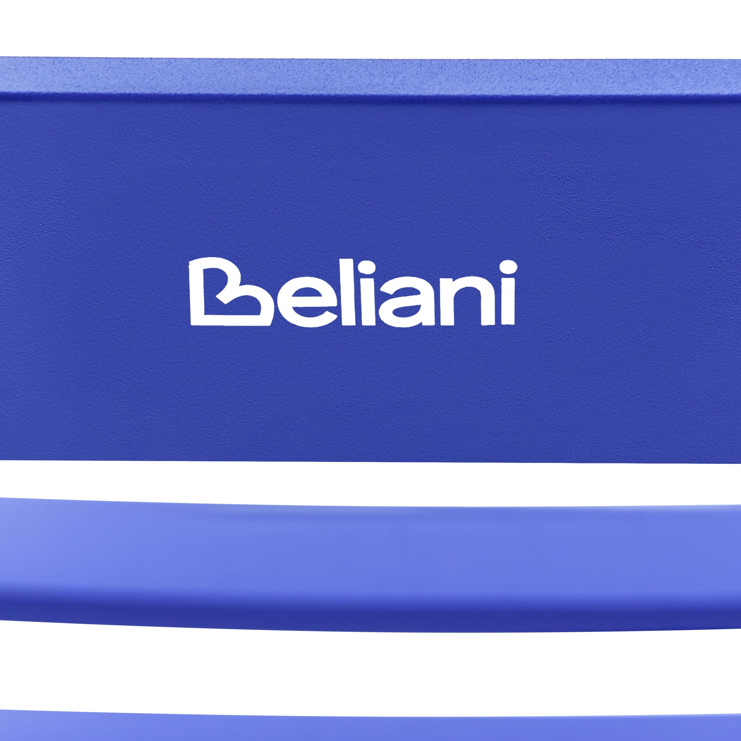 Beliani Sedia a dondolo da giardino moderna in metallo Design a doghe per esterni Alluminio blu