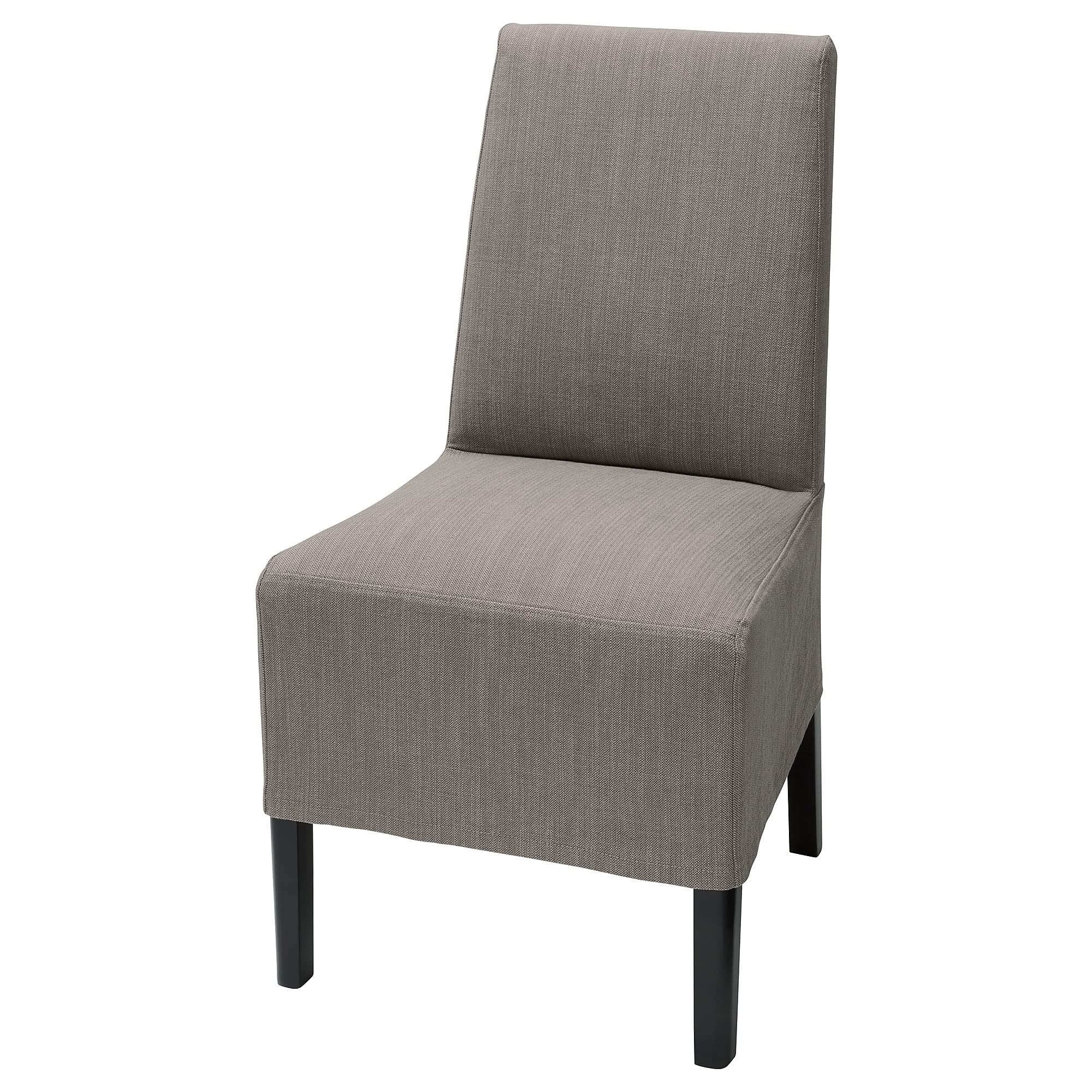 Chaise avec housse moyenne longue BERGMUND noir et gris Nolhaga