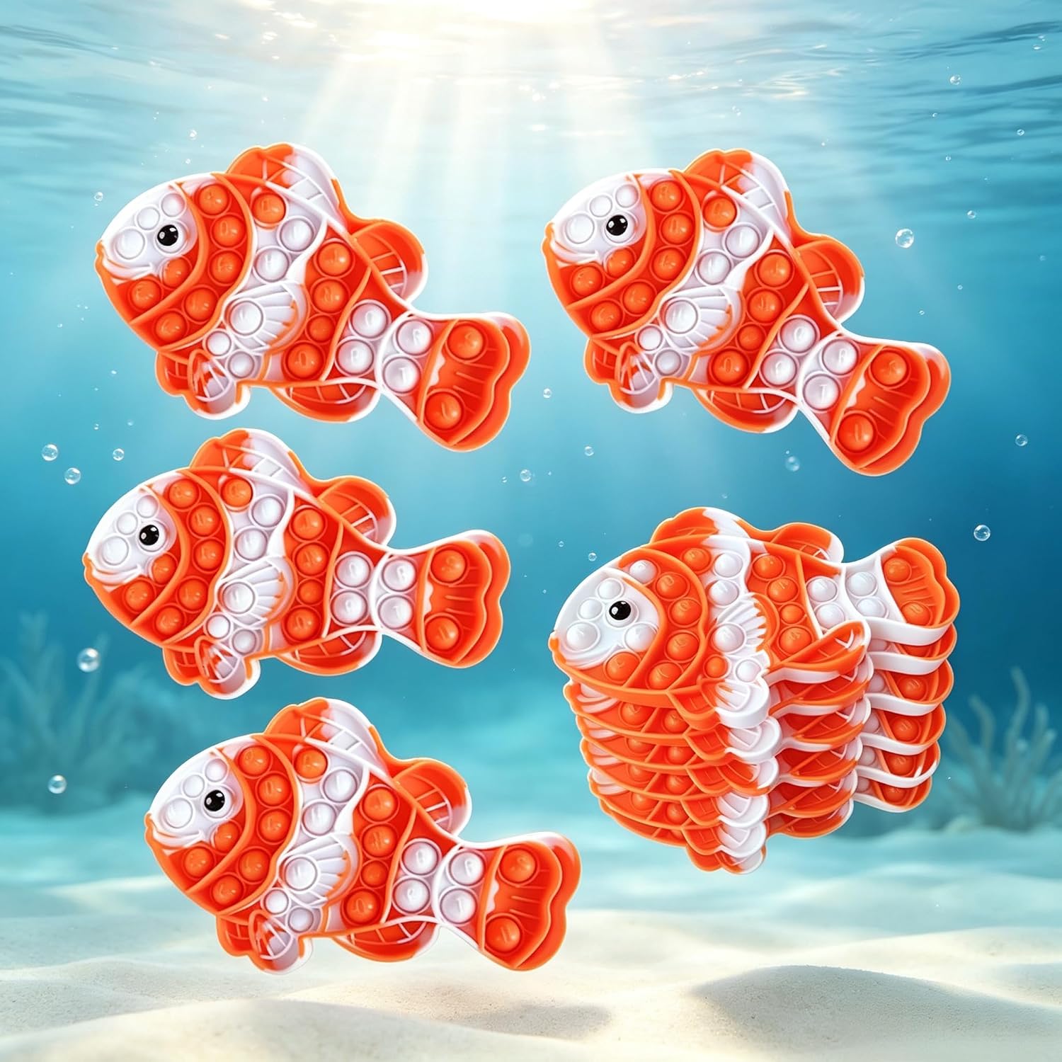 10 Pcs Halloween Sensory Bubble Pop Fidget Toy, Pumpkin Ghost Push Stress Relief Educational Toys for Kids and Adults