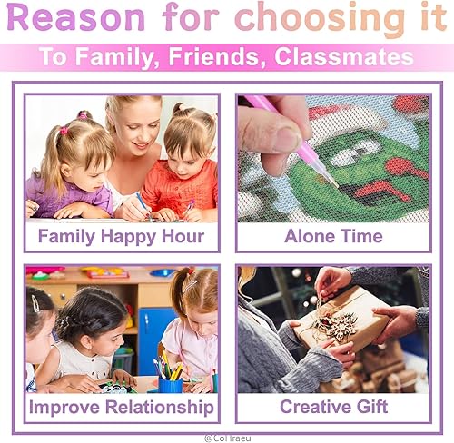 Miniatura 4 de Kits de pintura de diamantes para árbol de Navidad para adultos, kits de arte de diamantes redondos 5D para manualidades, regalo de arte de gemas