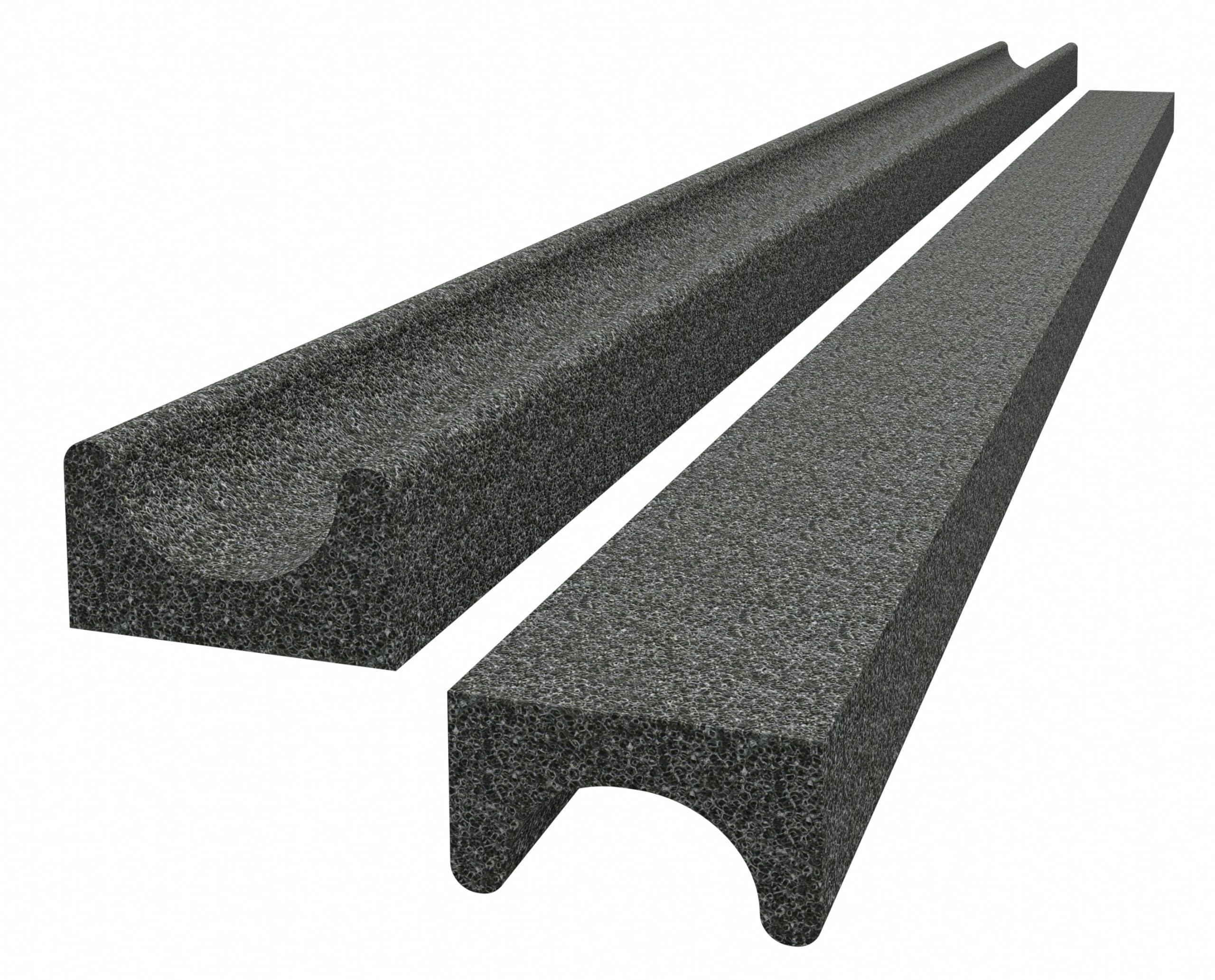 Homlando Filtro de canalón para canalones rectangulares estándar de 125 mm de espuma Optimum 10 metros lineales 8 unidades en juego de protección para canalones de techo, atrapa hojas, atrapa agujas