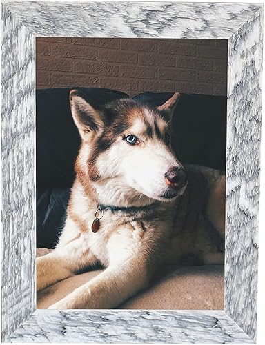 Marco de fotos de madera de granero envejecida de 1 pulgada de ancho, madera real, fabricado en Estados Unidos (11 x 14 pulgadas, gris a la deriva)