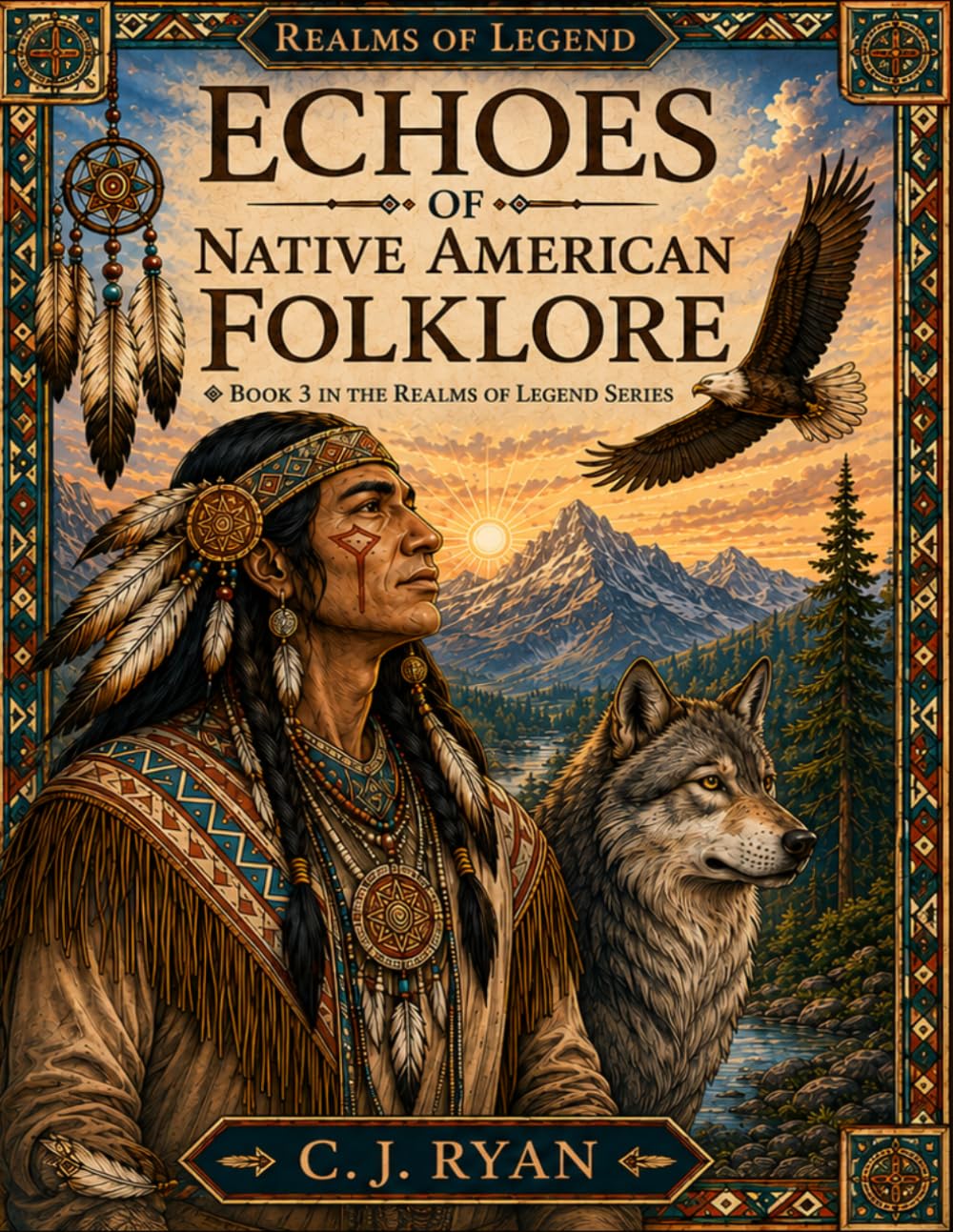Echoes of Native American Folklore: A Realms of Legend Adult Coloring Book