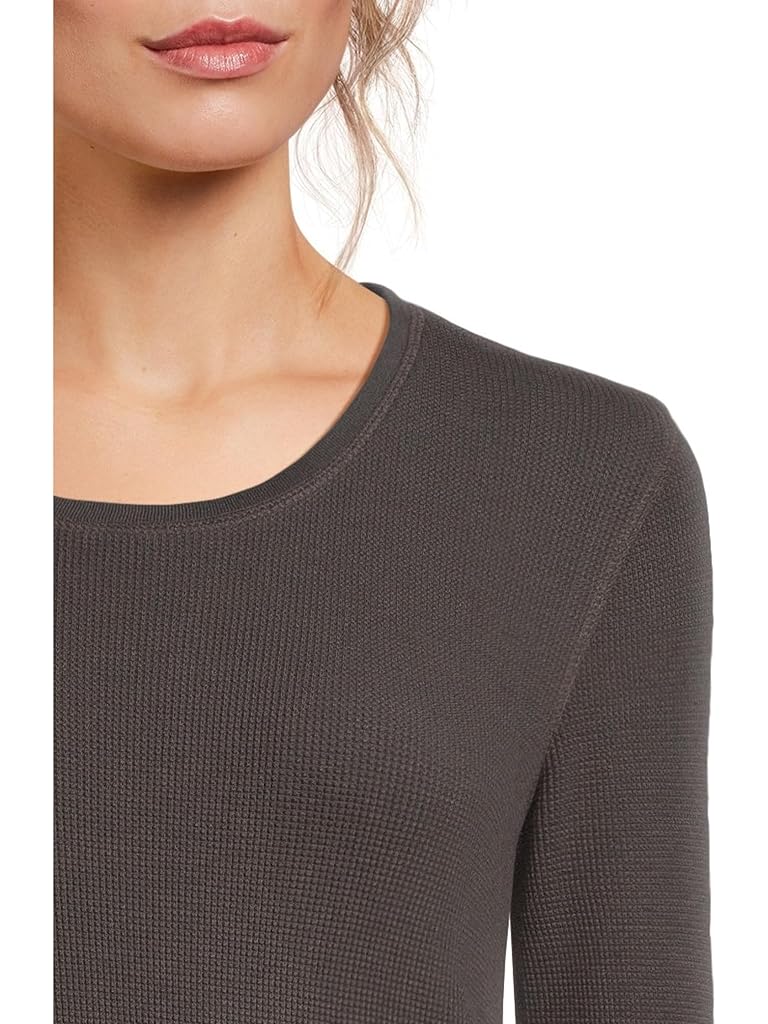 Brown Mod-o-doc Long Sleeve With Thumbhole, Crewneck Tee