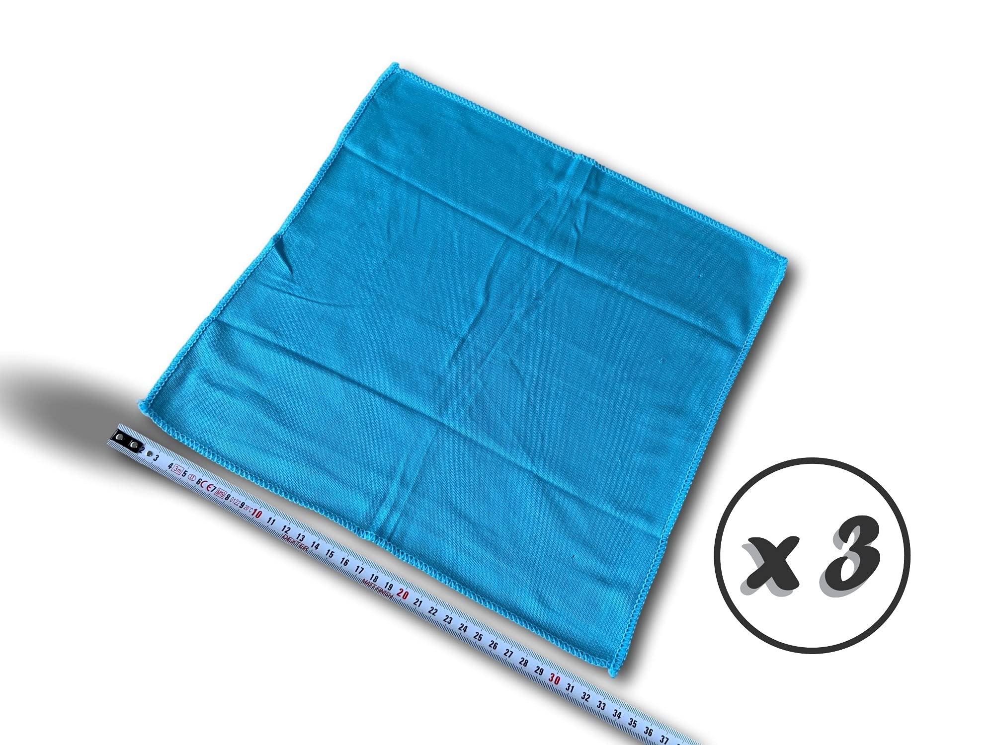KIBROS Lot 3 lavettes Microfibre Surface vitrée 32×32 cm sans Traces