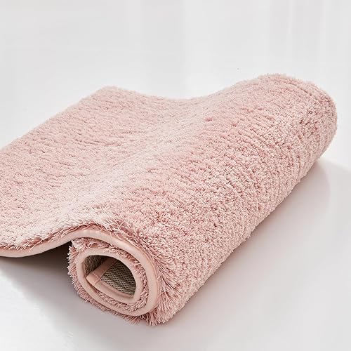 Miniatura 12 de CozeCube Tapete de baño peludo mejorado para baño, antideslizante, de 20 x 32 pulgadas, súper suave, de secado rápido, alfombras de baño de felpa V2