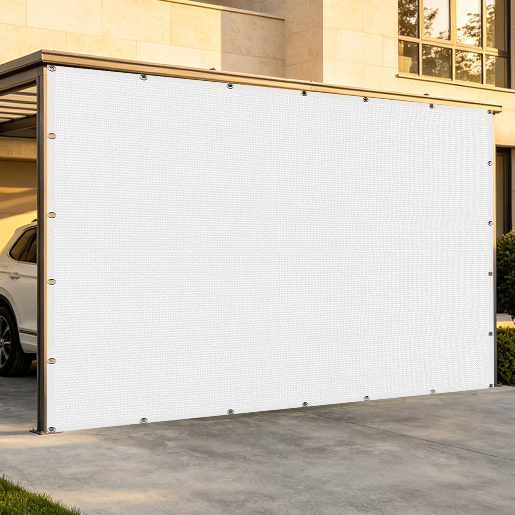 Filet Solaire Blanc avec Œillets Réduire la Chaleur sous la Serre et le Patio