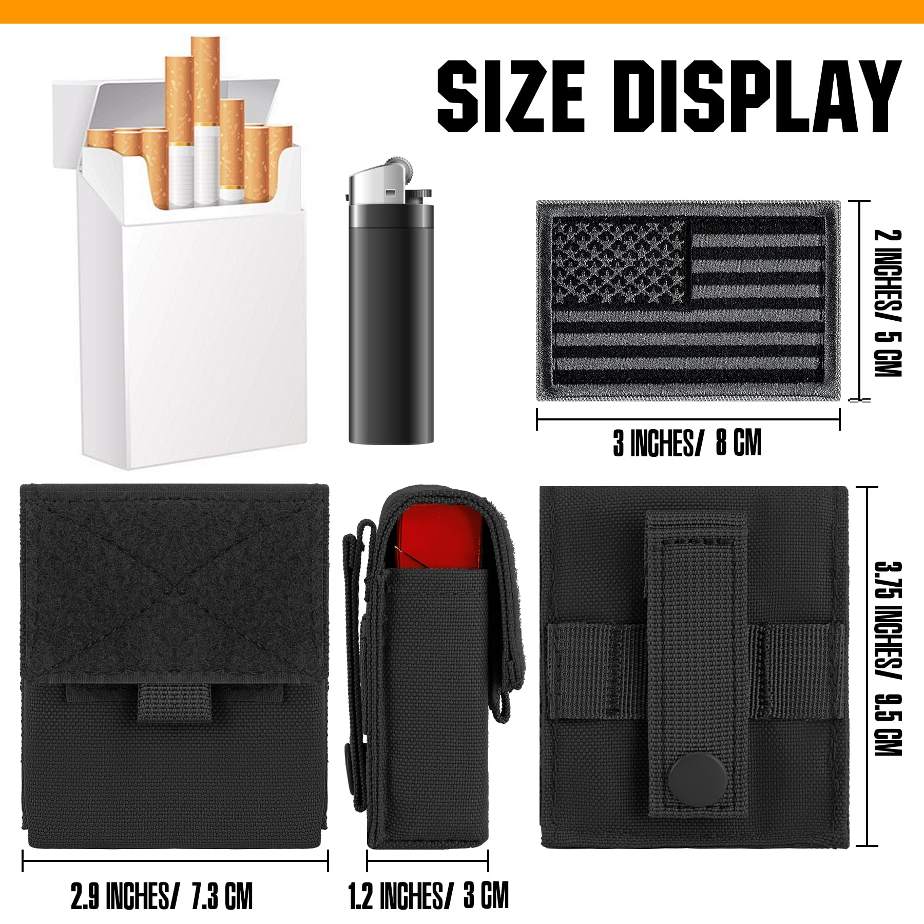 cigarette holster Amazon.com: bvya Tactical Cigarette Case Holster with Lighter Slot Mini  Cigar Belt Waist Pack : Health & Household