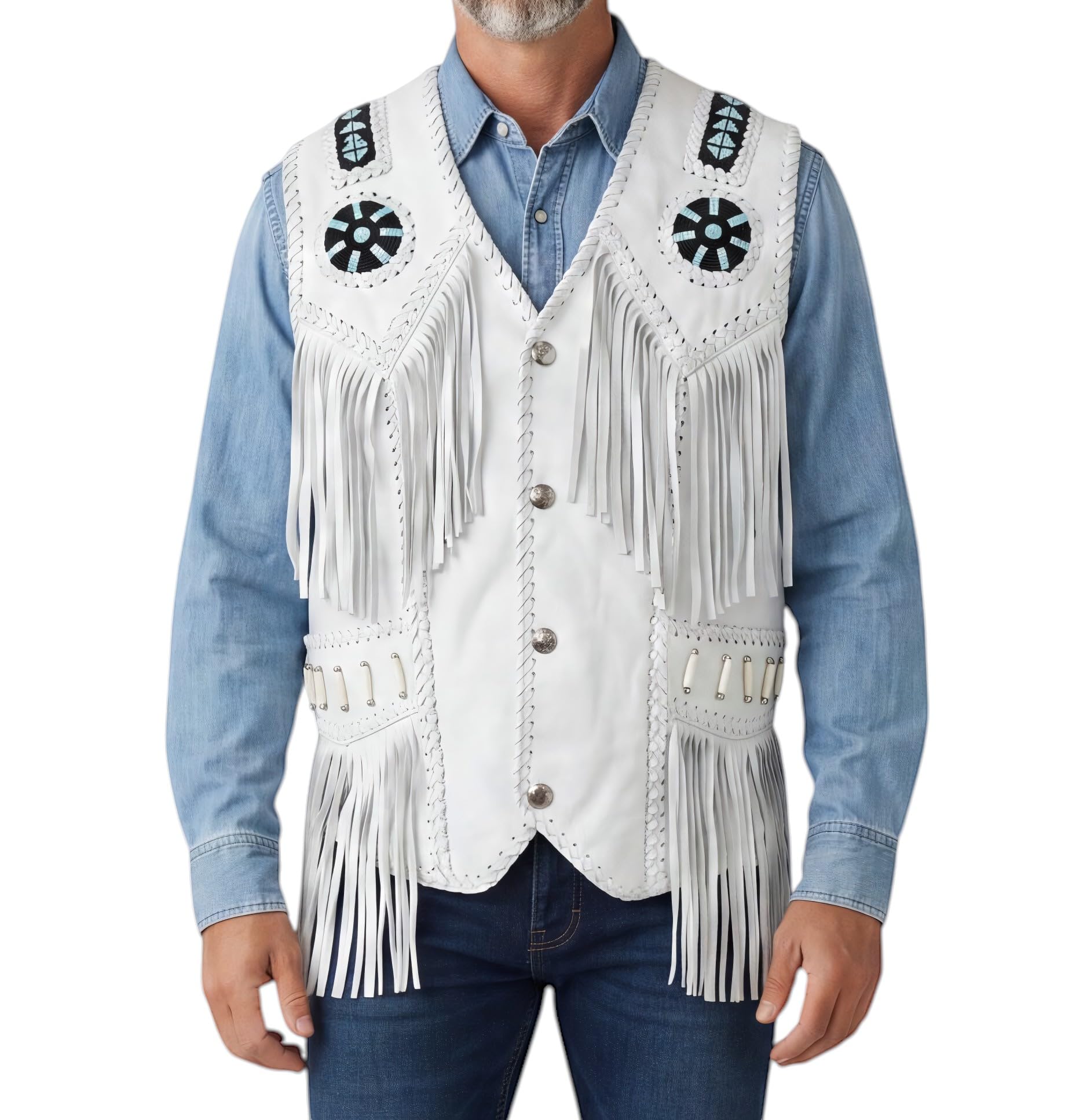 Men's Western Suede Leather Vest
