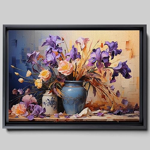 Miniatura 1 de Provence Blooms, Acrylic Iris Prints, Captivating Canvas Wall Art Celebrating the Beauty of Flowers, Wall Art, Home Decor