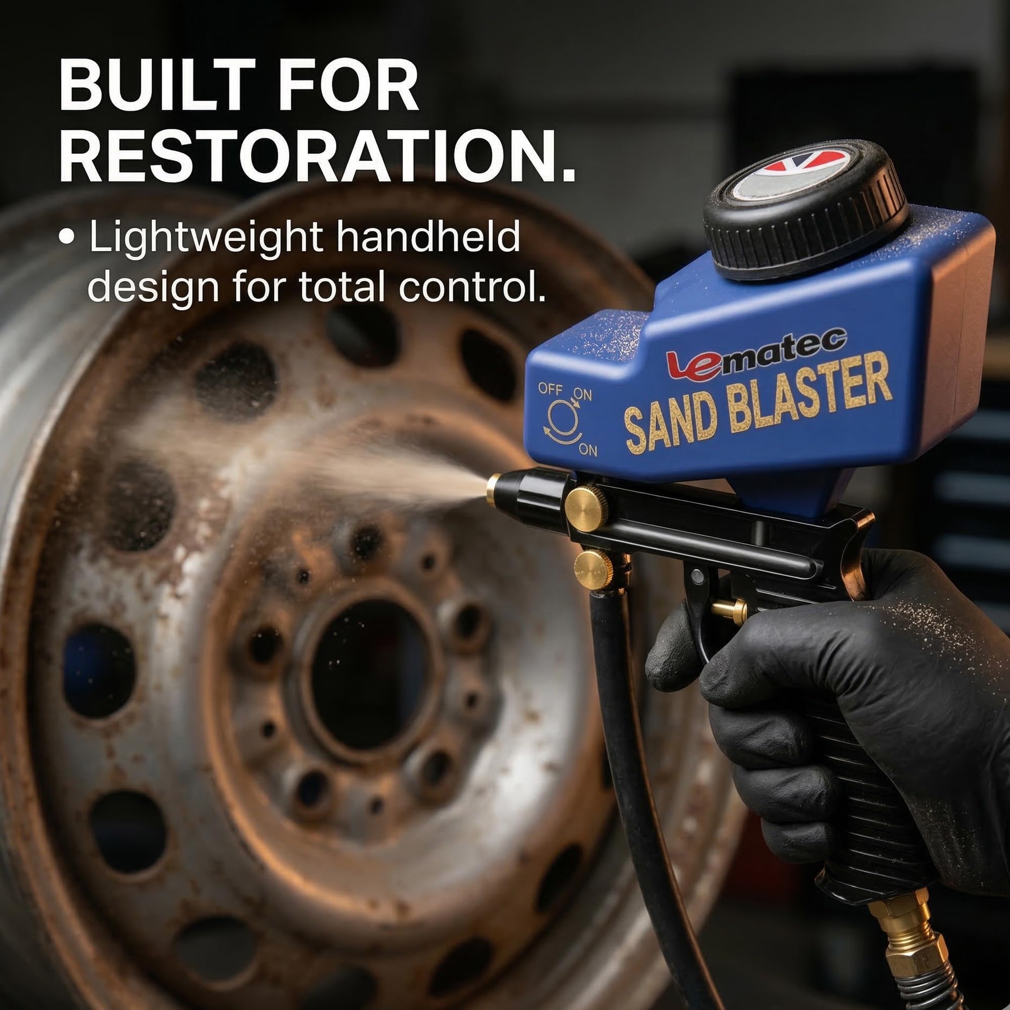 LE LEMATEC Sand Blaster - Rust Removal Kit -3