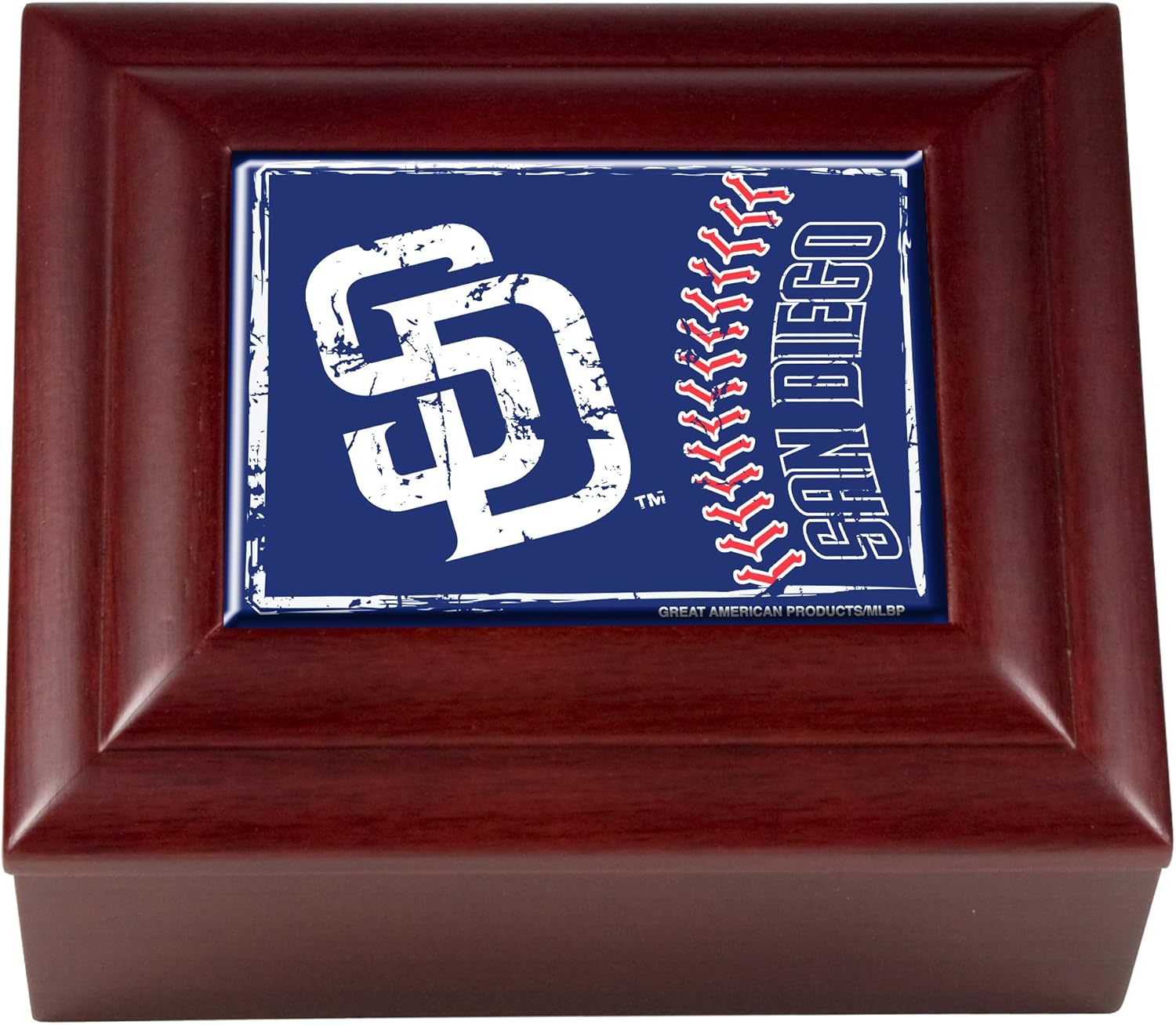 MLB San Diego Padres Wood Keepsake Box Sports Fan Desk