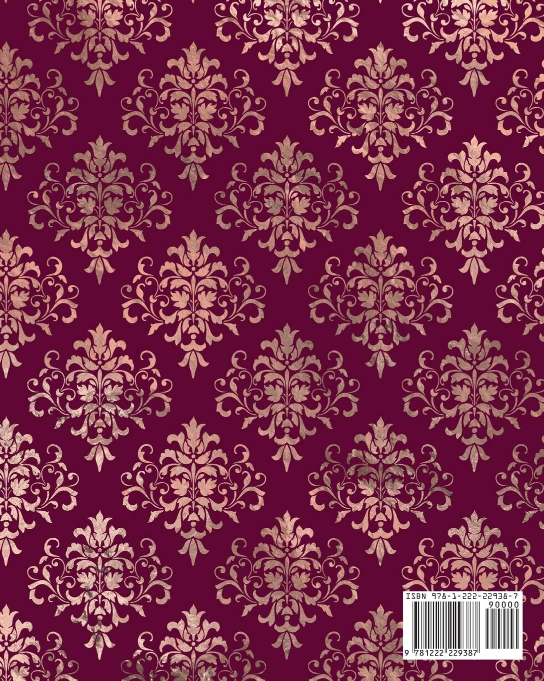 Rose Gold and Burgundy Composition Notebook - Large Ruled Notebook - 8x10 Lined Notebook (Softcover Journal / Notebook / Diary) (8x10 Lined Softcover Notebook)