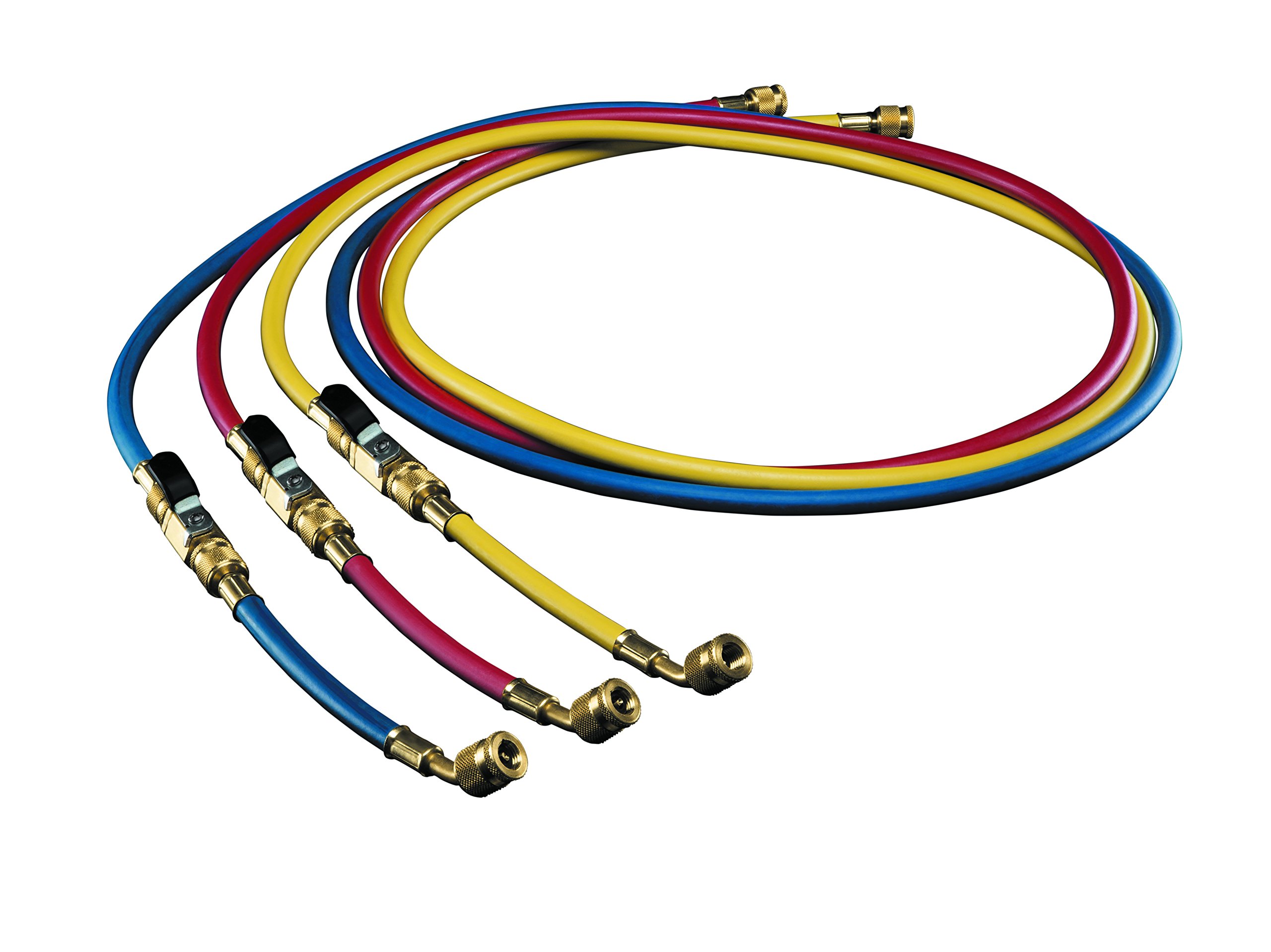 Hilmor72" Refrigeration Hoses with Ball Valve Adapters, Set of 3 1935930