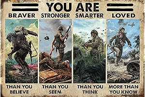 Veteran Braver Stronger Army Soldier Poster