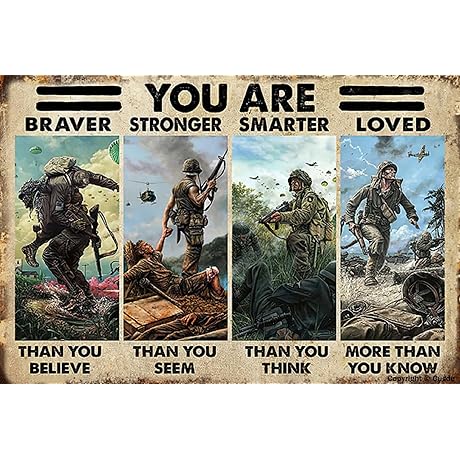 Veteran Braver Stronger Army Soldier Poster