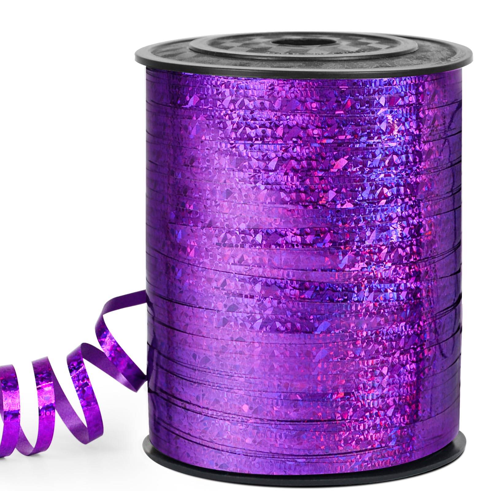 Vispad Dark Purple Curling Ribbon - 500 Yard Shiny Metallic Curly Gift Wrapping Ribbon for Florist Flowers