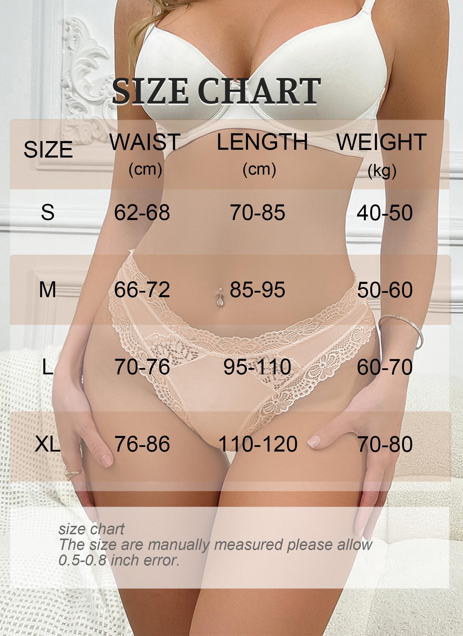 Pizzo Tanga Donna Senza Vergogna Bikini Intimo Multicolore 6 Pezzi S-XL