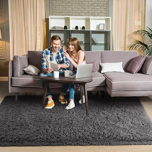 Miniatura 7 de Comeet Rugs for Bedroom Dorm Anti-Skid Plush Fluffy Furry Fur Rugs Indoor Floor Living Room Carpet for Kids Girls Boys Teen Nursery Home Decor