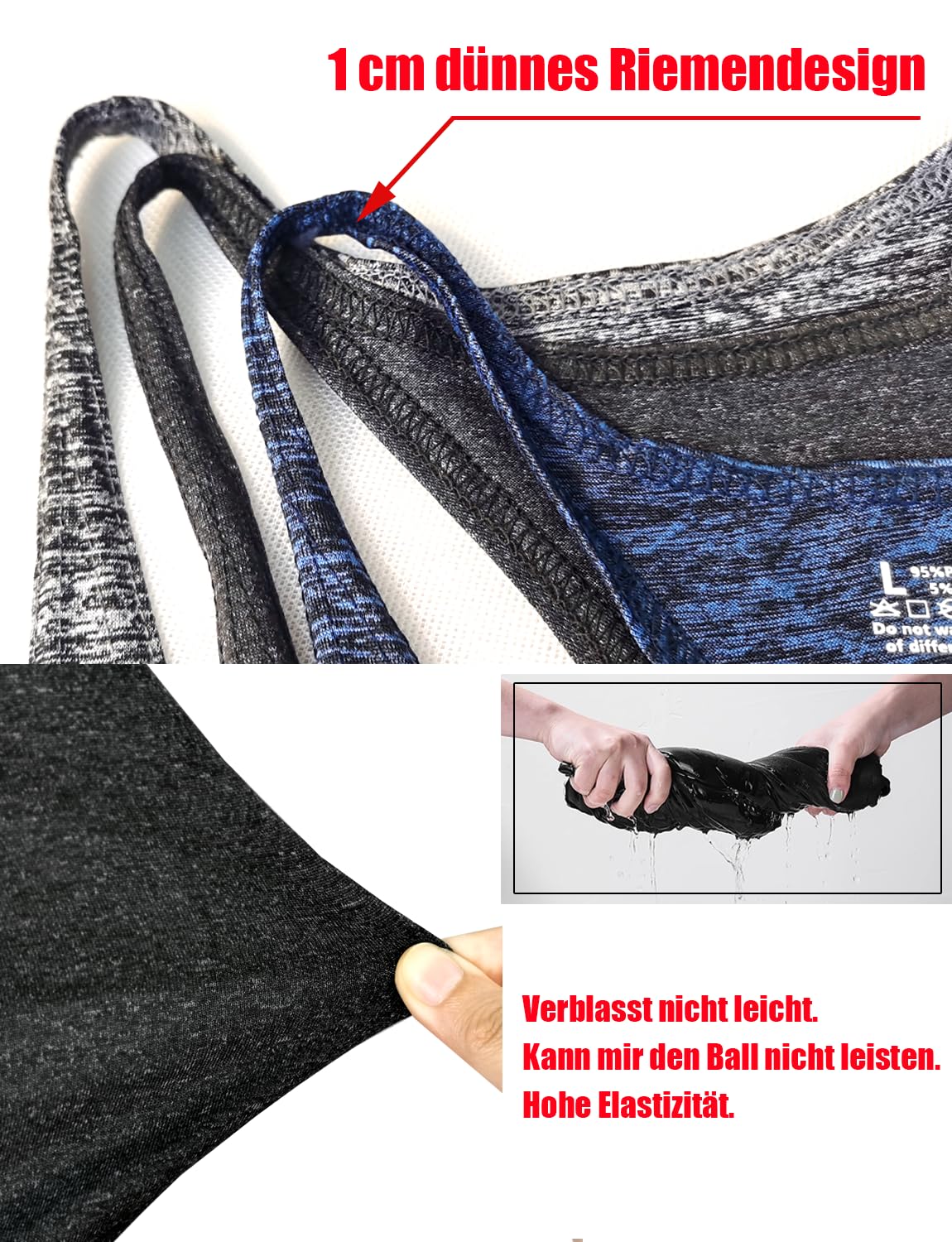 Lehmanlin Camiseta Deportiva sin Mangas para Hombre, Camiseta de Fitness para Gimnasio, Elástica, de Secado Rápido