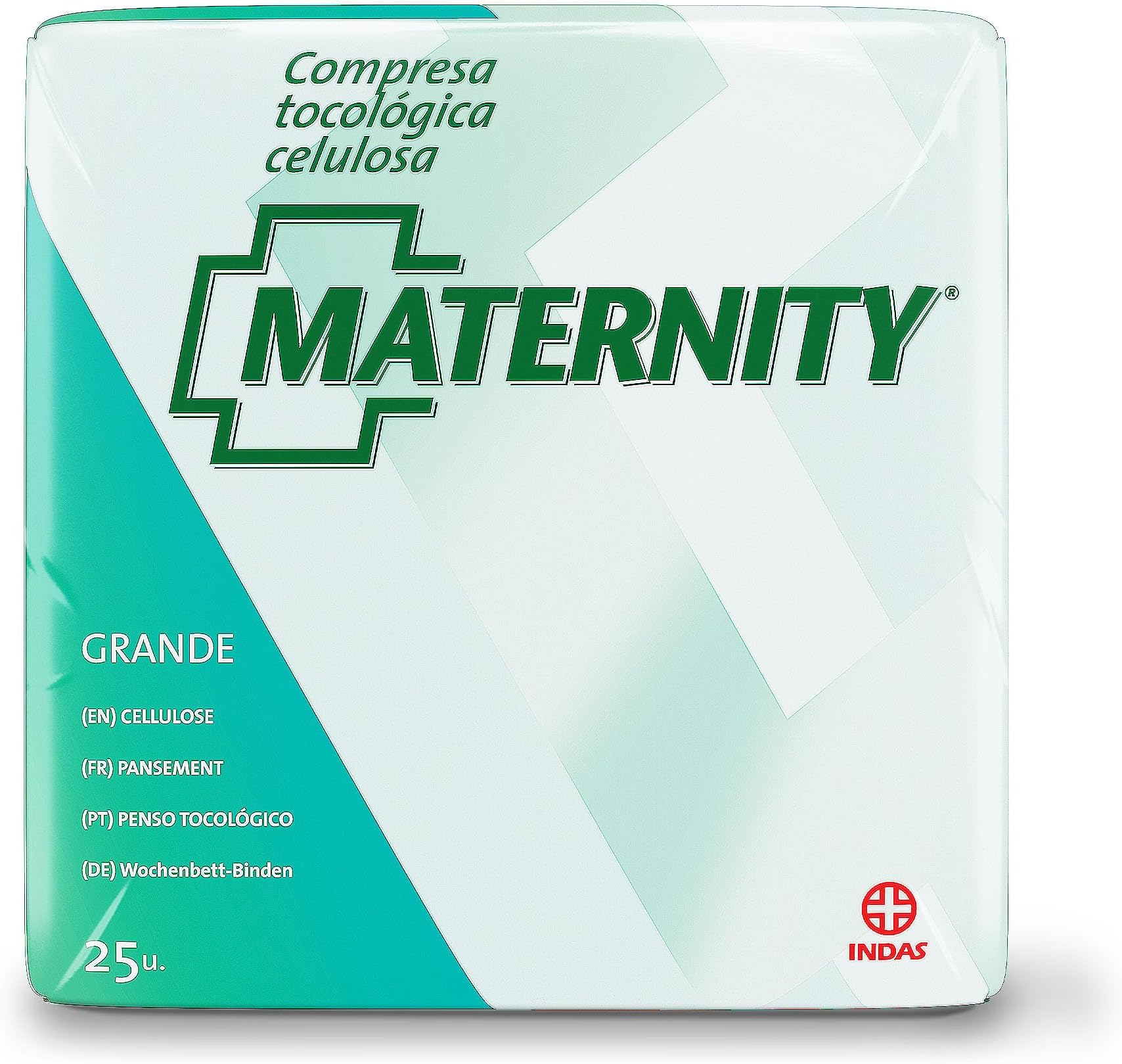 Indasec Maternity Anatomical Cellulose Pads,Pack Of 25