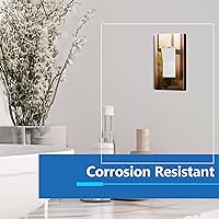 Vista 91 de LIDER LSWP-32M-W10P Placa sin tornillos acabado mate para interruptor, tamaño mediano de 2 segmentos de 4.88 x 4.92", policarbonato termoplástico