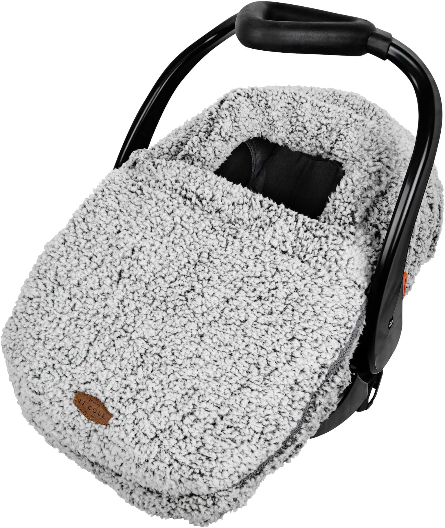 Winter Baby Car Seat Cover - Winter Car Seat Cover for Baby Seat or Stroller - Infant Car Seat Covers with Warm Sherpa Lining - Cuddly Gray