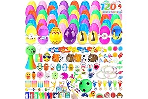 Pre-Filled Plastic Easter Eggs with Candy and Toys for Egg Hunting Delights