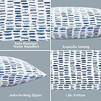 Vista 4 de LVTXIII - Juego de fundas para cojines de sofá, patio o sillón de exteriores, cuadradas y decorativas, 2 unidades de 16" x 16", sin relleno