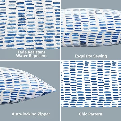 Miniatura 3 de LVTXIII Fundas de cojín cuadradas para interiores y exteriores, solo las fundas decorativas de patio, 18 x 18 pulgadas, paquete de 2 fundas para