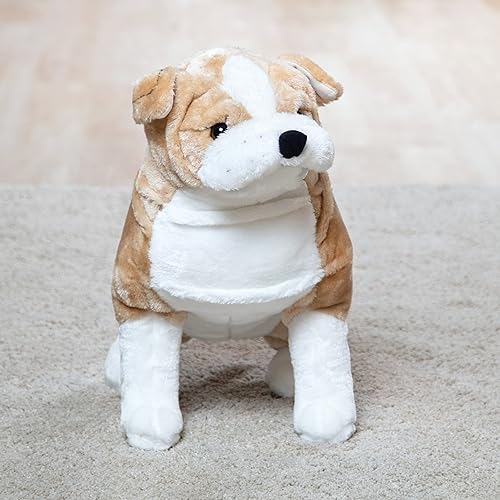 Miniatura 9 de Melissa  Doug Bulldog inglés gigante animal de peluche realista casi 2 pies de alto