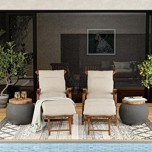 Miniatura 2 de SUNBURY Mesa auxiliar para interiores y exteriores, mesas auxiliares de 14 pulgadas de ancho para patio, mesa auxiliar decorativa, taburete de