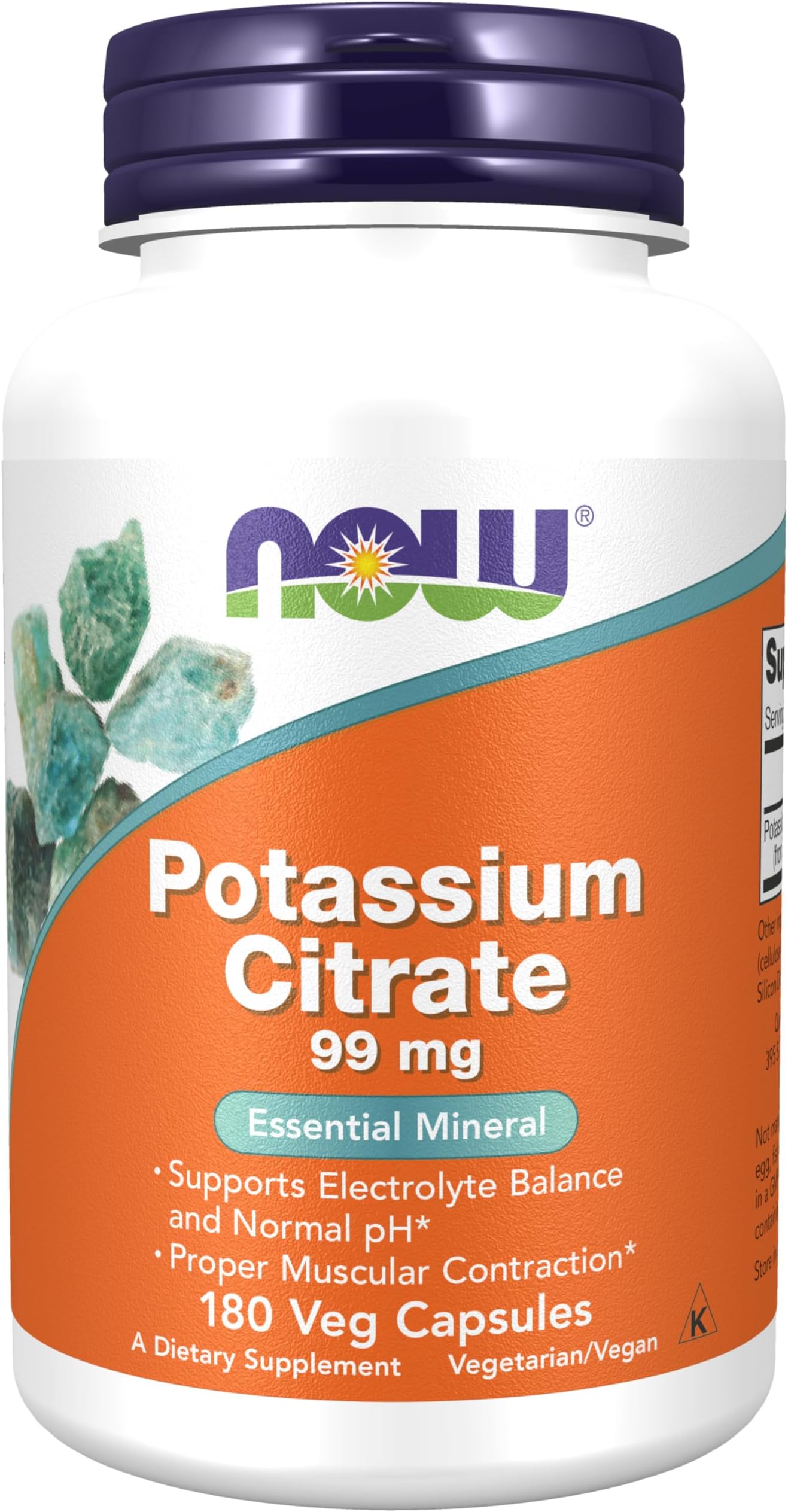 NOW Foods Potassium Citrate - 180 Capsules