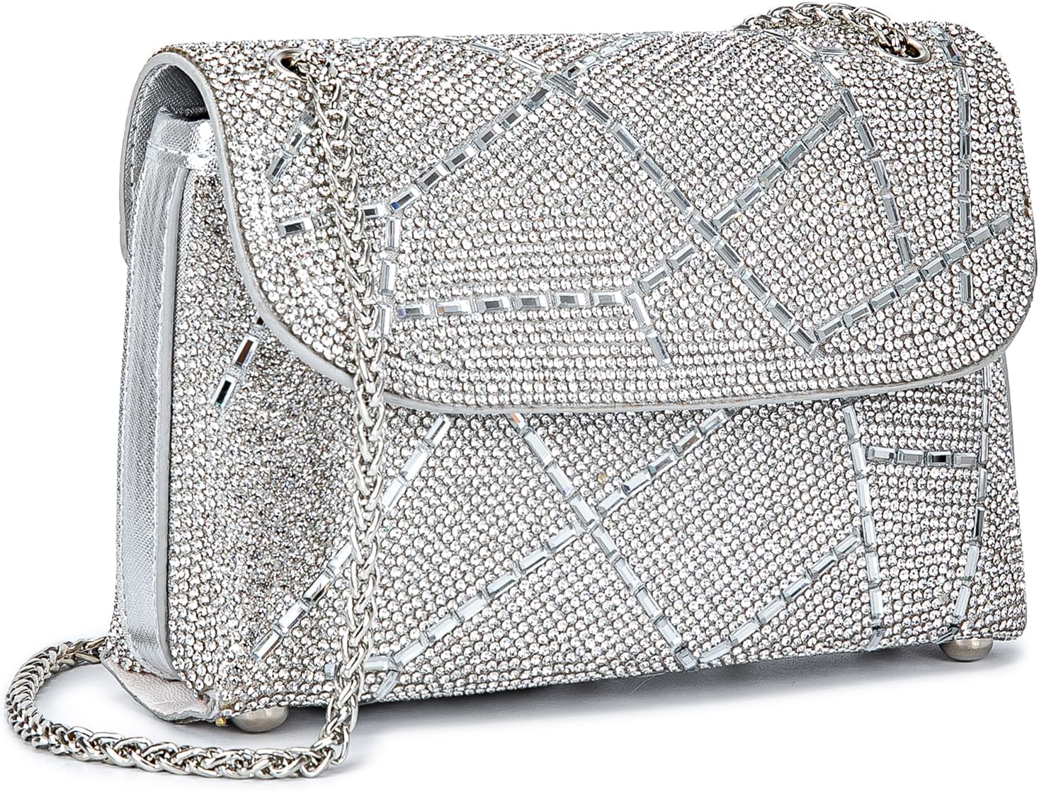 BBTT.ful Shoulder Bags Crossbody Bag Purses Handbags Crystals Rhinestone Evening Bag for Women Clutch Purse with Chain