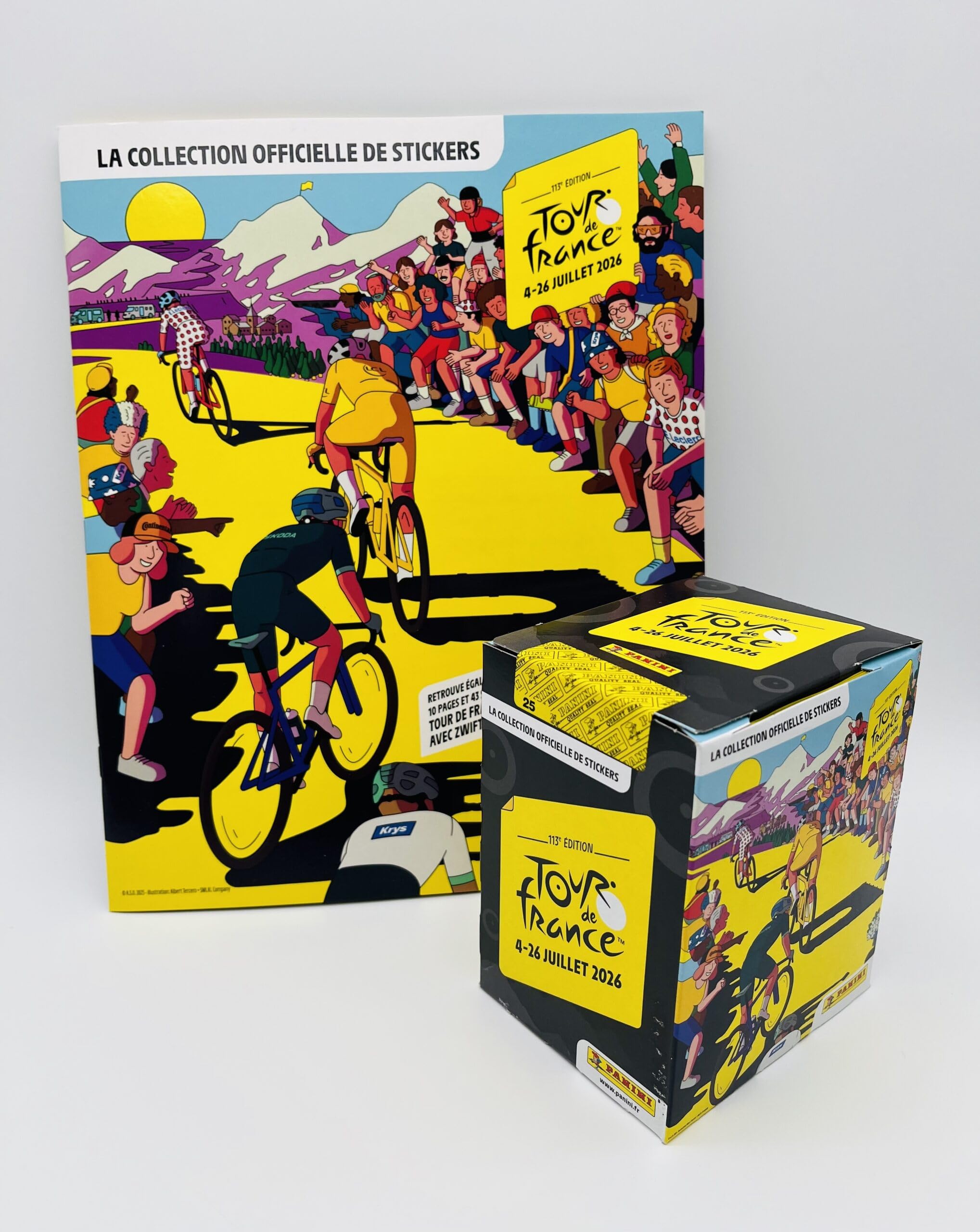manuelkant Empty Album + Box Box 36 Sleeves for Collecting Figurines of TourDeFrance 2025 Panini