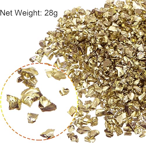 Miniatura 3 de uxcell Chips de vidrio triturado de 3 colores, vidrio metálico con purpurina irregular de 0.39 a 0.157 pulgadas para manualidades, manualidades,