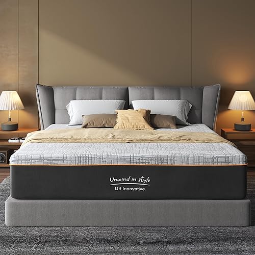 Miniatura 7 de Colchón King de 10 pulgadas, colchón de espuma viscoelástica multicapa, firmeza media con infusión de carbón de bambú y té verde