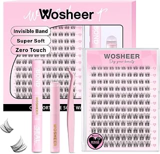 Wosheer Wimpern Extensions Set, Lash Cluster Set, Wispy Natürliche Wimpern Cluster, D Curvature Diy ...