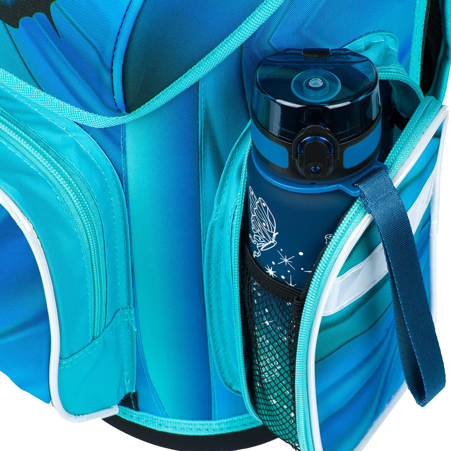 Baagl Mochila escolar para niños y niñas para 1ª clase (o 2ª clase), mochila escolar Ergo para niños y niñas, mochila escolar ligera con correa para el pecho, mariposa, 38, De moda