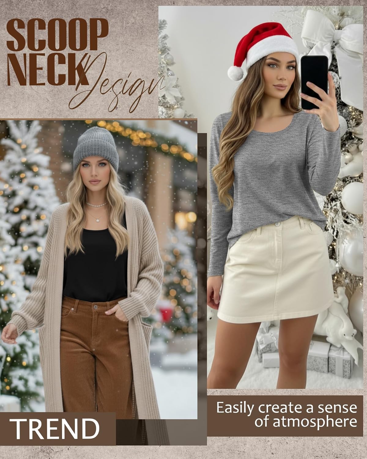 Neer 3 Pack Scoop Neck Long Sleeve Tops for Women, Loose Fit T-shirts Casual Fall Layer Trendy Basic Tees for Ladies - Image 6