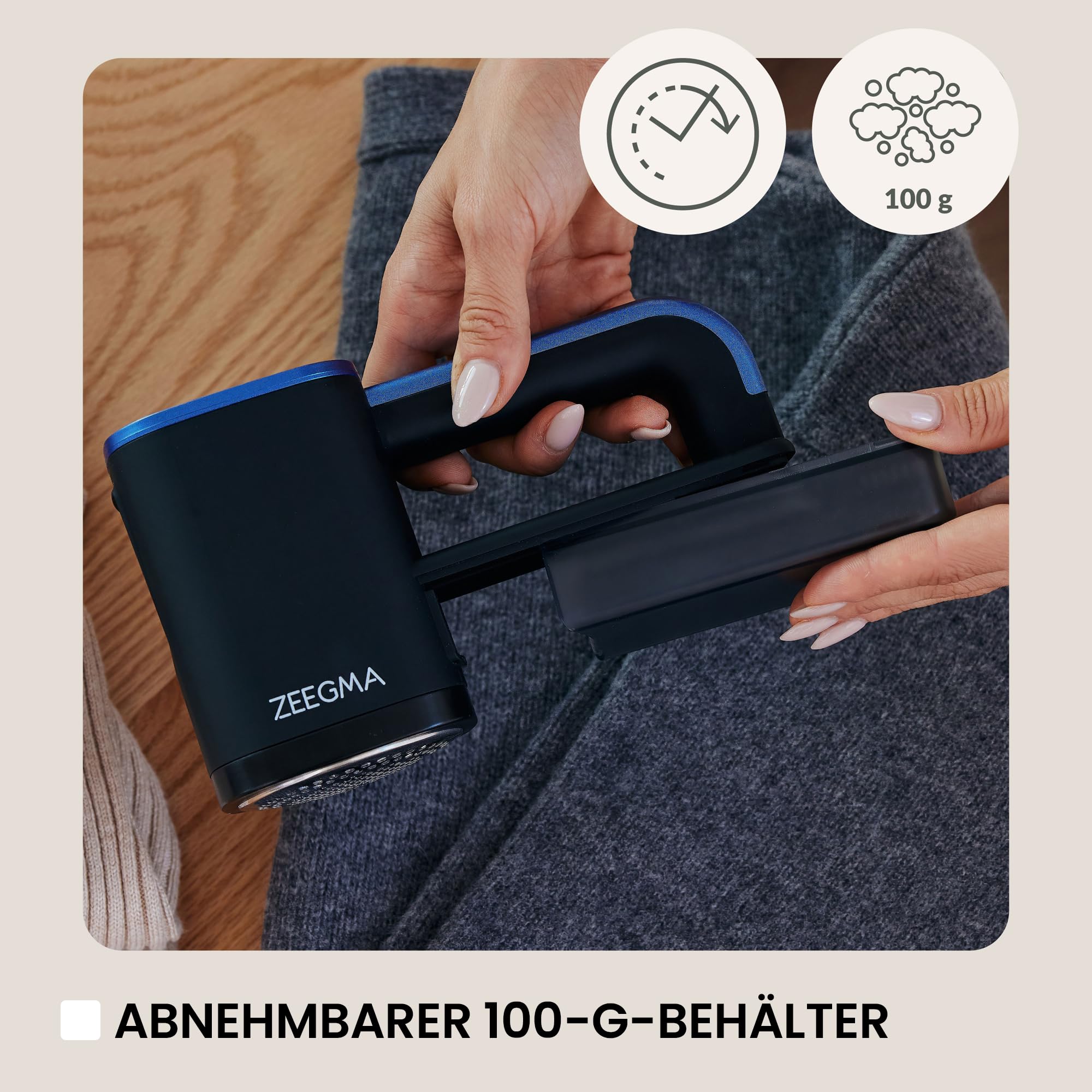 ZEEGMA LINTEE Black Fusselrasierer Elektrisch für Verschiedene Stoffe, 5W