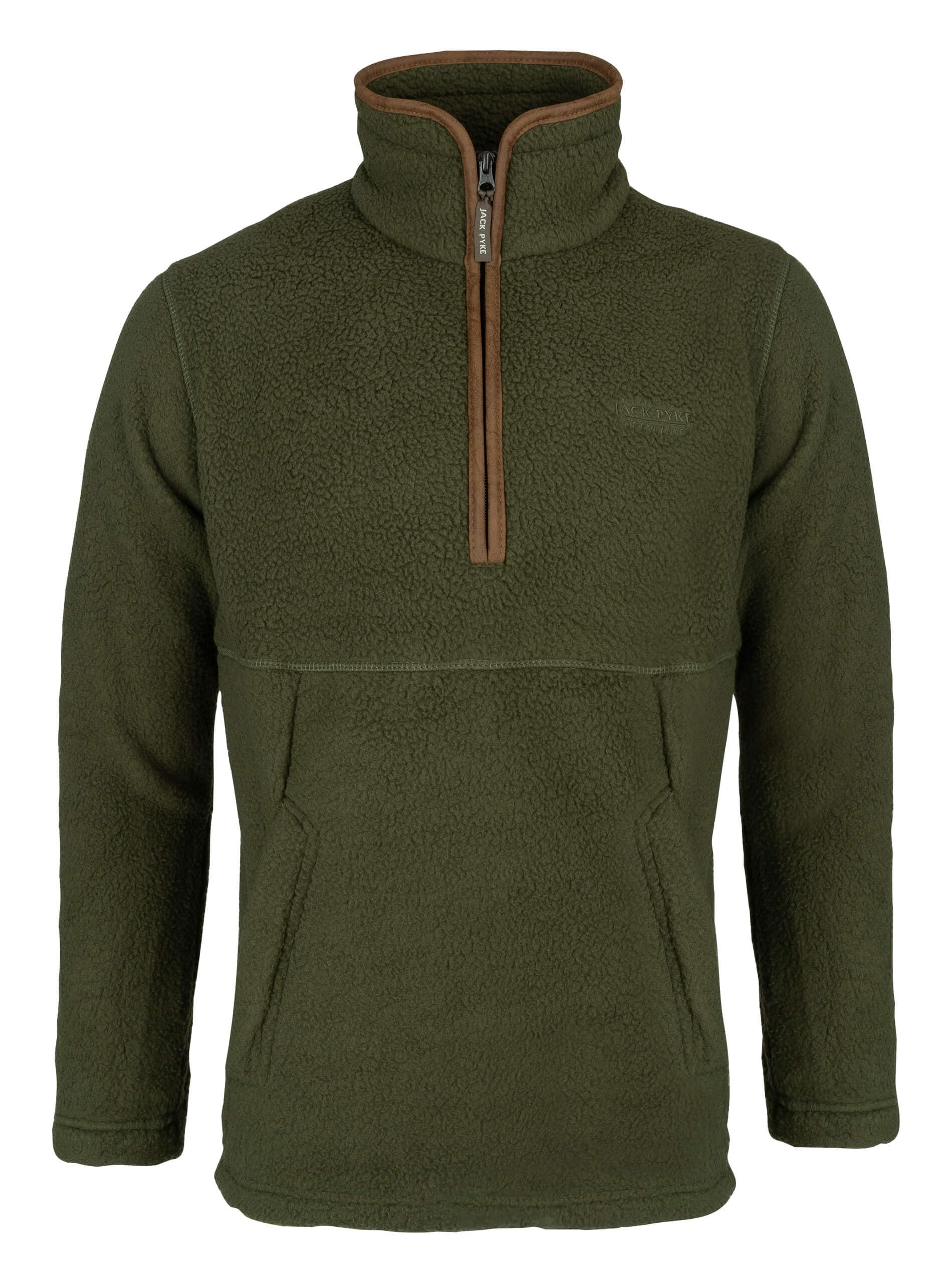 JACK PYKE Half Zip Sherpa Fleece Pullover Olive Small