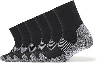 Columbia Mens Moisture Control Quarter Crew Socks 6-Pack