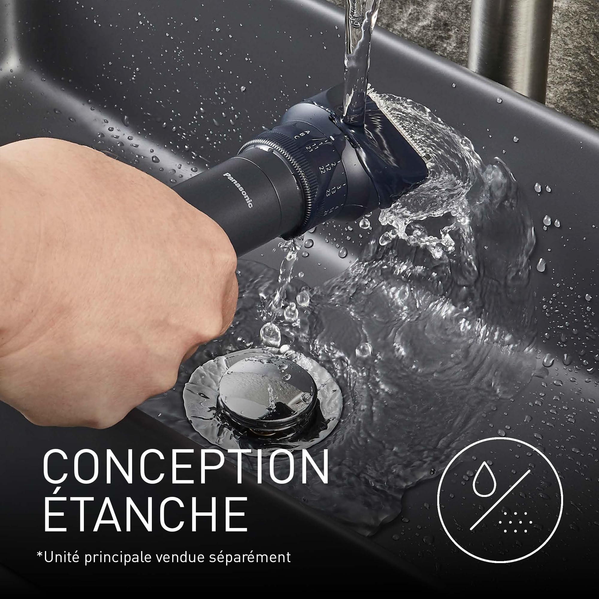 Panasonic MULTISHAPE – système modulaire de soins corps, cheveux et visage - ER-CTW1 : Tête tondeuse pour barbe, cheveux et corps, Noir