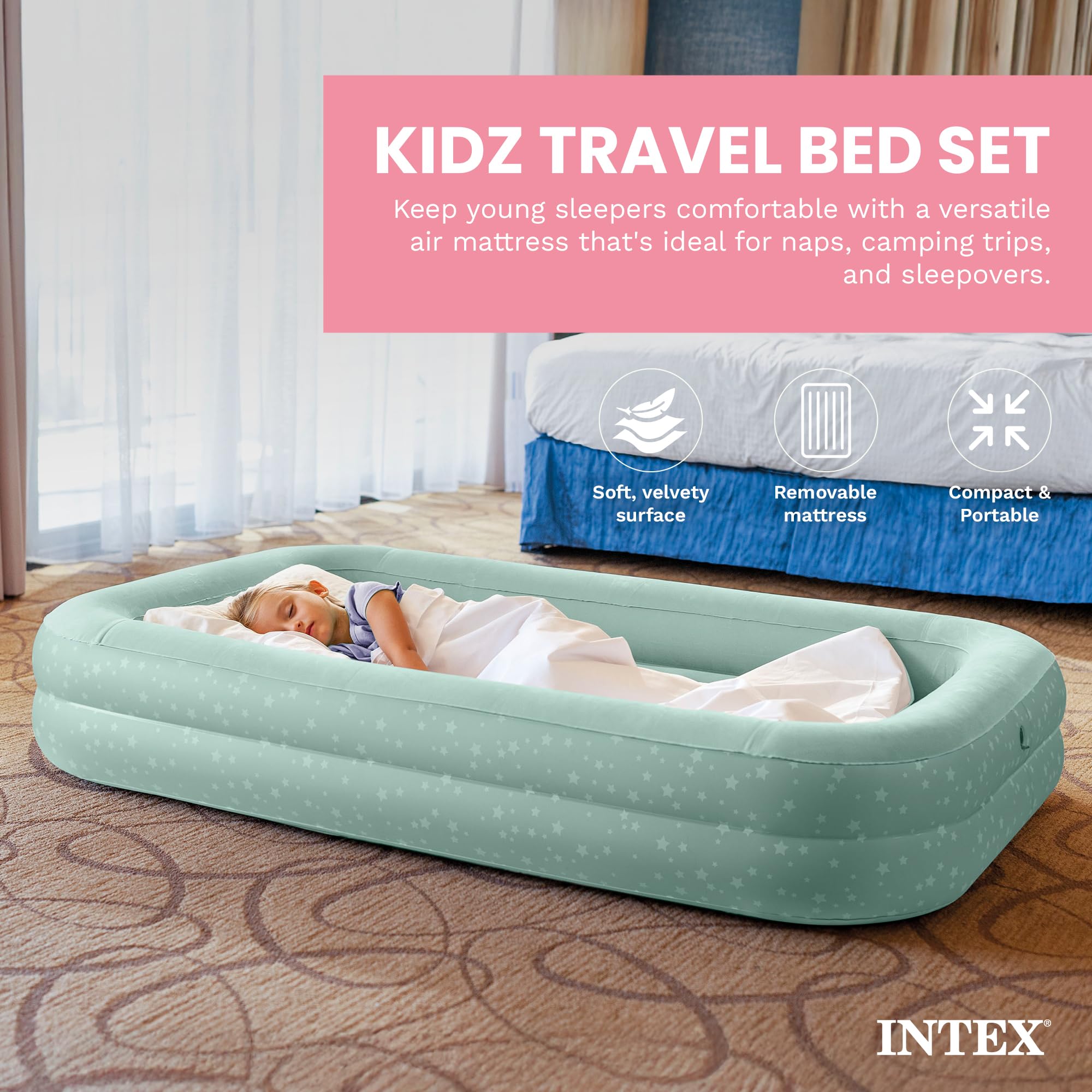 Intex Lit de Voyage Kidz avec Plus de Confort