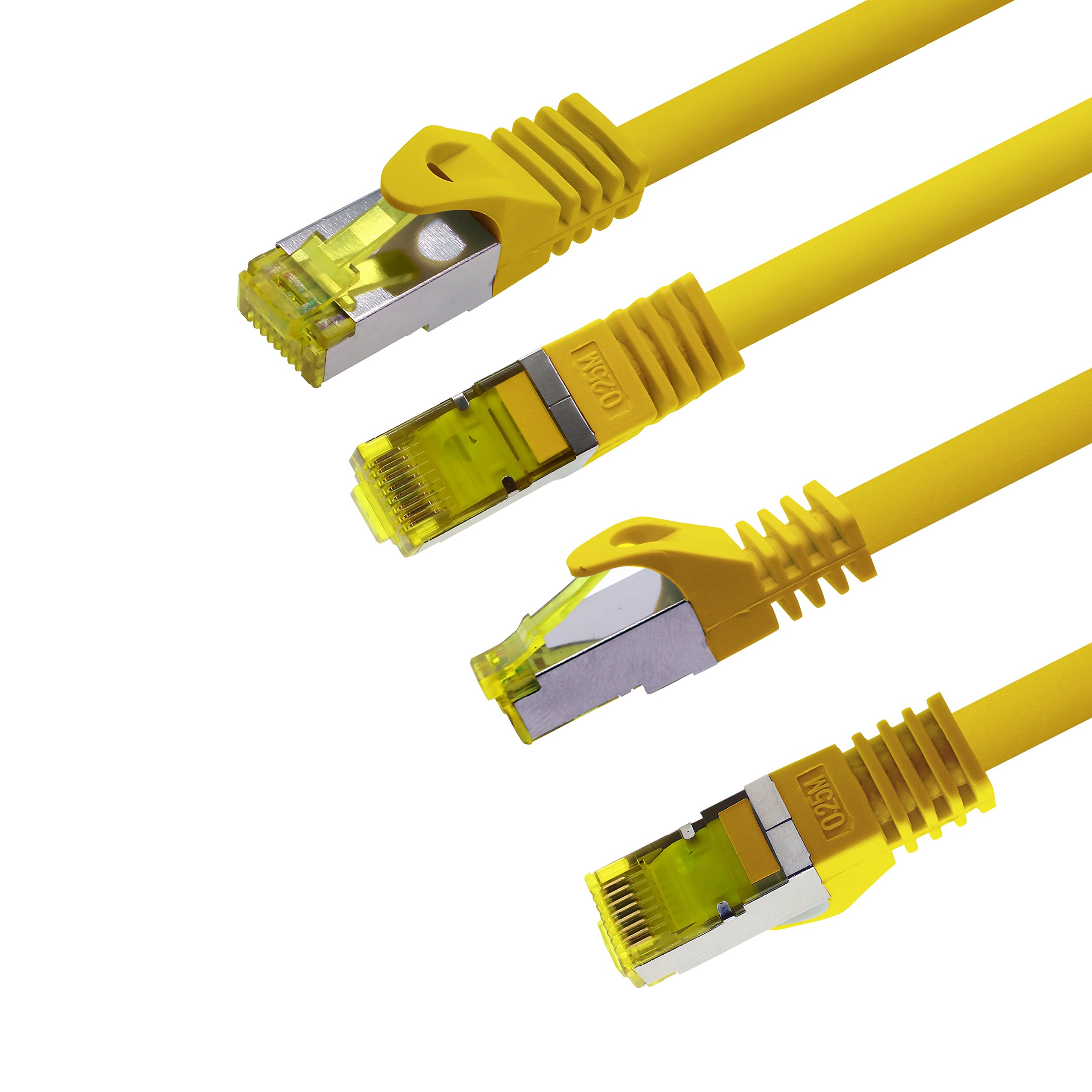 1aTTack.de Cat.7 network cable 0.5 m black pack of 5 Cat7 Ethernet cable network LAN cable raw cable 10 Gb s SFTP PIMF LSZH set patch cable with Rj 45 plug Cat.6a — view 12